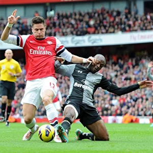 Olivier Giroud (Arsenal) William Gallas (Tottenham). Arsenal 5: 2 Tottenham Hotspur