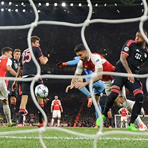 Olivier Giroud Scores the Thriller: Arsenal's Historic First Goal vs. FC Bayern Munchen in the 2015/16 UEFA Champions League