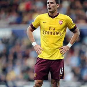 Olivier Giroud: Star Striker in Action for Arsenal vs. West Ham United, Premier League 2012-13
