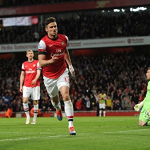 Olivier Giroud's Double: Arsenal's Thrilling 2-0 Victory over West Ham United (April 2014)