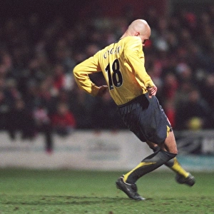 Pascal Cygan scores for Arsenal during the penalty shoot out