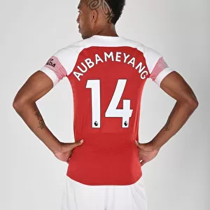 Pierre-Emerick Aubameyang at Arsenal's 2018/19 First Team Photo Call