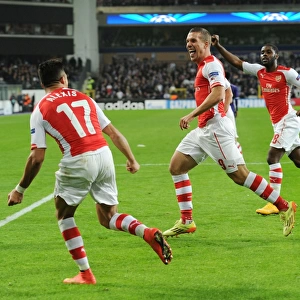 Podolski Scores Arsenal's Second Goal in Champions League Clash against RSC Anderlecht