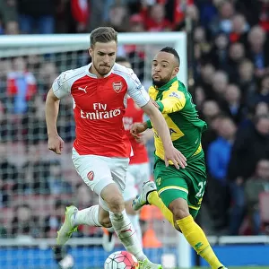 Ramsey vs. Redmond: Intense Face-Off Between Arsenal's Aaron Ramsey and Norwich's Nathan Redmond in Premier League Clash