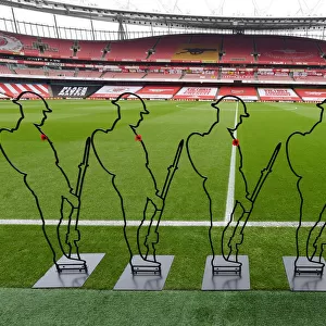 Remembrance Day at Emptied Emirates Stadium: Arsenal vs. Aston Villa, 2020-21 Premier League