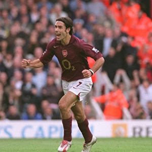 Robert Pires Thrilling Penalty Kick: Arsenal's 1-0 Victory Over Manchester City, FA Premier League, Highbury, London, 2005