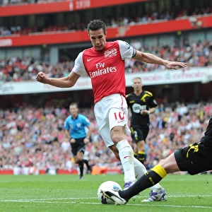 Robin van Persie (Arsenal) Paul Robinson (Bolton). Arsenal 3: 0 Bolton Wanderers
