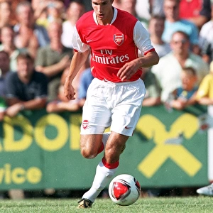 Robin van Persie in Pre-Season Action for Arsenal at Schwadorf, Austria (2006)