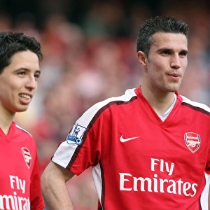 Robin van Persie and Samir Nasri (Arsenal). Arsenal 0: 0 Manchester City