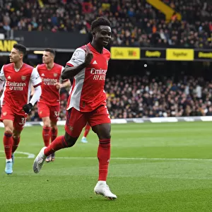 Saka Scores: Arsenal's Victory at Watford (Premier League 2021-22)