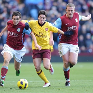 Samir Nasri (Arsenal) Stewart Downing and Richard Dunne (Villa). Aston Villa 2: 4 Arsenal