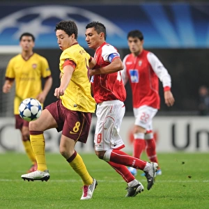 Samir Nasri (Arsenal) Vandinho (Braga). SC Braga 2: 0 Arsenal, UEFA Champions League