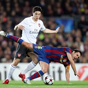 Samir Nasri (Arsenal) Xavi (Barcelona). Barcelona 4: 1 Arsenal. UEFA Champions League