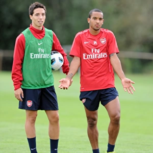 Samir Nasri and Theo Walcott (Arsenal). Arsenal Training Camp, Bad Waltersdorf