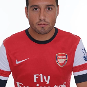 Santi Cazorla with Arsenal FC 2013-14 Squad