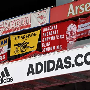 Sea of Arsenal Flags: Arsenal Supporters Unite at Emirates Stadium (Arsenal vs Norwich City, Premier League 2019-2020)