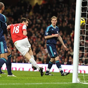 Sebastien Squillaci Scores the Winning Goal Against Stoke City, Arsenal FC