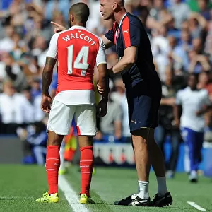 Steve Bould Coaches Theo Walcott: Arsenal's Assistant Manager Gives Instructions During Chelsea vs. Arsenal (2015-16 Premier League)