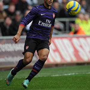 Theo Walcott in Action: Swansea v Arsenal - FA Cup 3rd Round, 2012-13