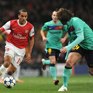 Theo Walcott (Arsenal) Maxwell (Barcelona). Arsenal 2: 1 Barcelona. UEFA Champions League