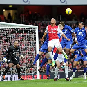 Theo Walcott (Arsenal) Tim Cahill (Everton). Arsenal 1: 0 Everton. Barclays Premier League