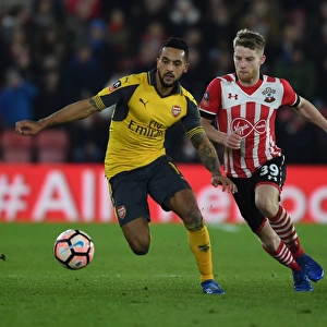 Theo Walcott Breaks Past Southampton's Josh Sims in FA Cup Fourth Round Clash