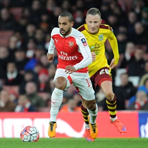 Theo Walcott in FA Cup Action: Arsenal vs Burnley at Emirates Stadium