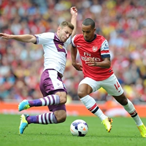 Theo Walcott Outmaneuvers Andreas Weimann: Arsenal vs Aston Villa, Premier League 2013-14