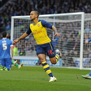 Theo Walcott's FA Cup Stunner: Arsenal's Euphoric Celebration at Brighton & Hove Albion