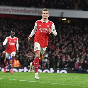 Thrilling Third: Arsenal's Victory over Everton with Martin Odegaard's Goal (2022-23 Premier League)