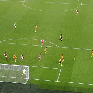 Tierney's Thunderous Strike: Arsenal's Empty Emirates Victory vs. Wolverhampton Wanderers (November 2020)