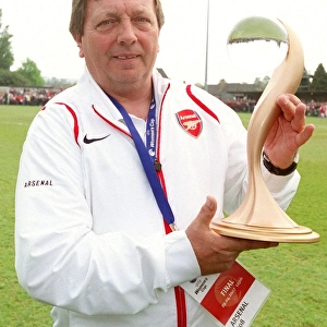 Vic Akers the Arsenal Manager with the European Trophy