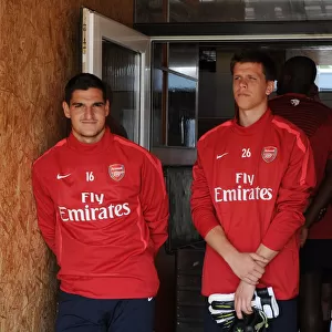 Vito Mannone and Wojciech Szczesny (Arsenal). Arsenal Training Camp, Bad Waltersdorf