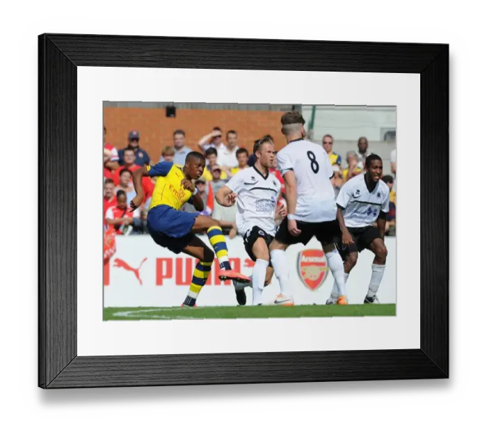 Framed Print : Arsenal's Chuba Akpom Scores Twice in Pre-Season Friendly Against Boreham Wood (19 / 7 / 14)