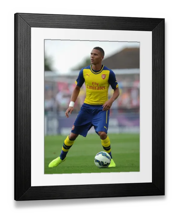 Framed Print : Kieran Gibbs in Action: Arsenal's Pre-Season Friendly against Borehamwood