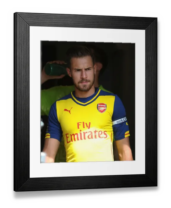 Framed Print : Aaron Ramsey Pre-Season Training: Arsenal vs Borehamwood