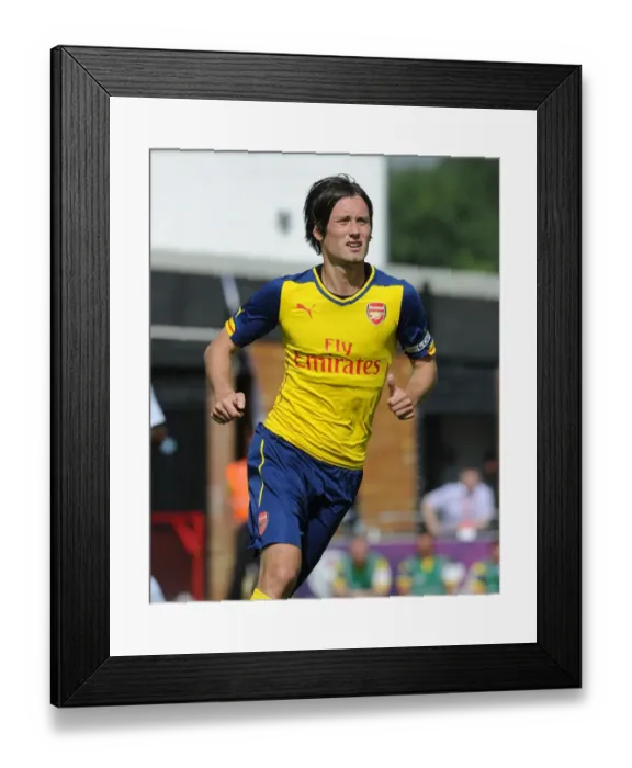 Framed Print : Arsenal's Tomas Rosicky Shines in Pre-Season Friendly against Borehamwood