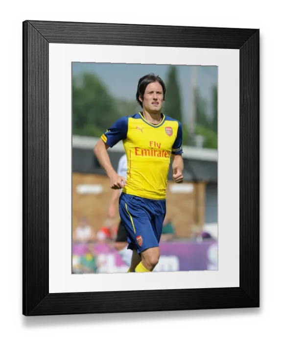 Framed Print : Arsenal's Tomas Rosicky in Pre-Season Form: Boreham Wood vs Arsenal