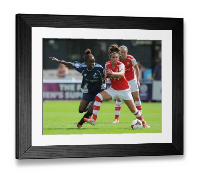 Framed Print : Clash on the Pitch: Bailey vs. Cole in WSL Continental Cup Match