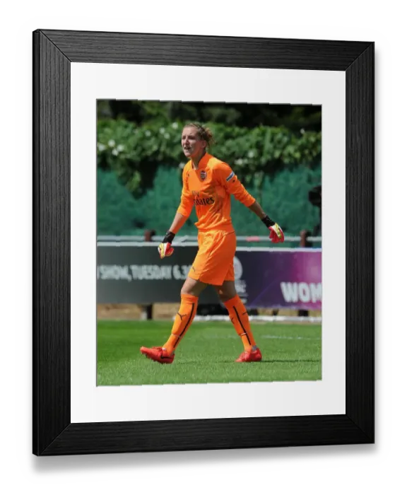 Framed Print : Siobhan Chamberlain in Action: Millwall Lionesses vs Arsenal Ladies, WSL Continental Cup