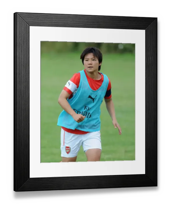 Framed Print : Shinobu Ohno of Arsenal Ladies Prepares for Millwall Lionesses WSL Continental Cup Clash