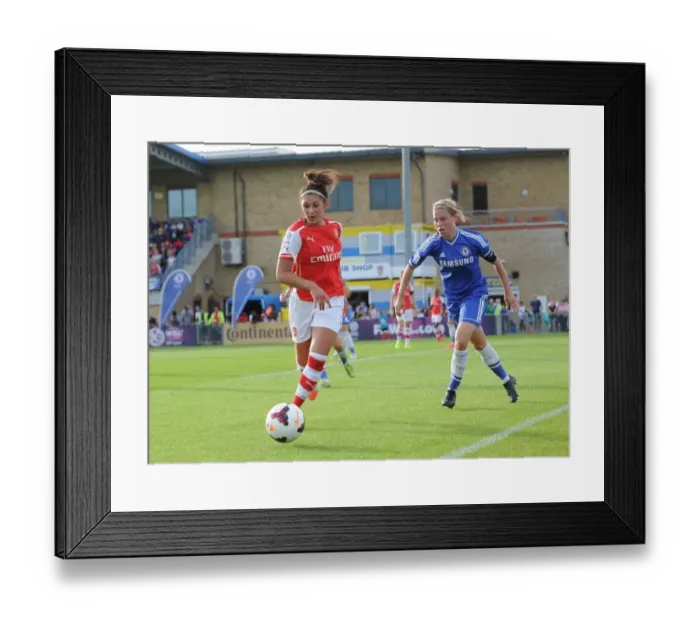 Framed Print : Clash of Titans: Jade Bailey vs. Gilly Flaherty - Chelsea Ladies vs. Arsenal Ladies WSL Showdown