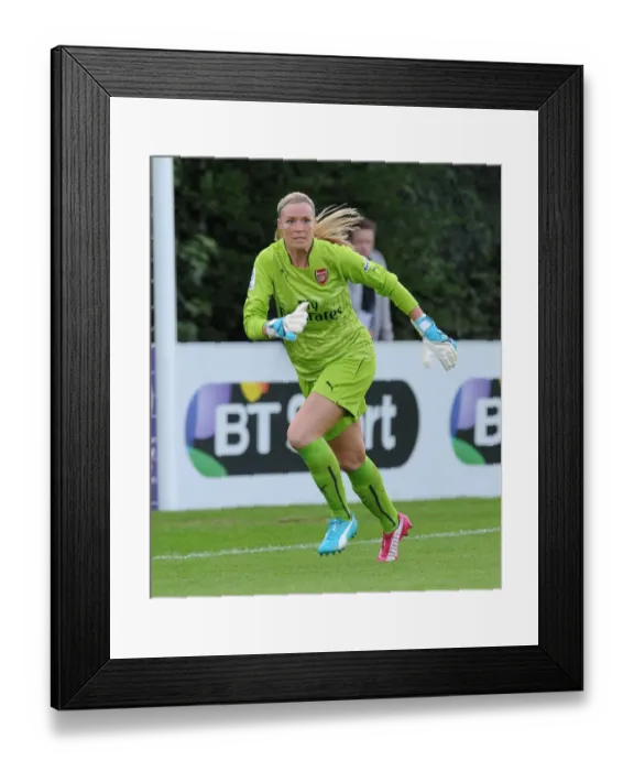 Framed Print : Emma Byrne in Action: Chelsea vs. Arsenal WSL Match, 2014