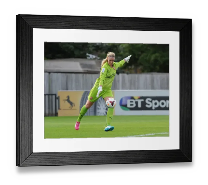 Framed Print : Emma Byrne in Action: Chelsea vs. Arsenal Women's Soccer Match, 2014 Framed Print : Emma Byrne in Action: Chelsea vs. Arsenal Women's Soccer Match, 2014