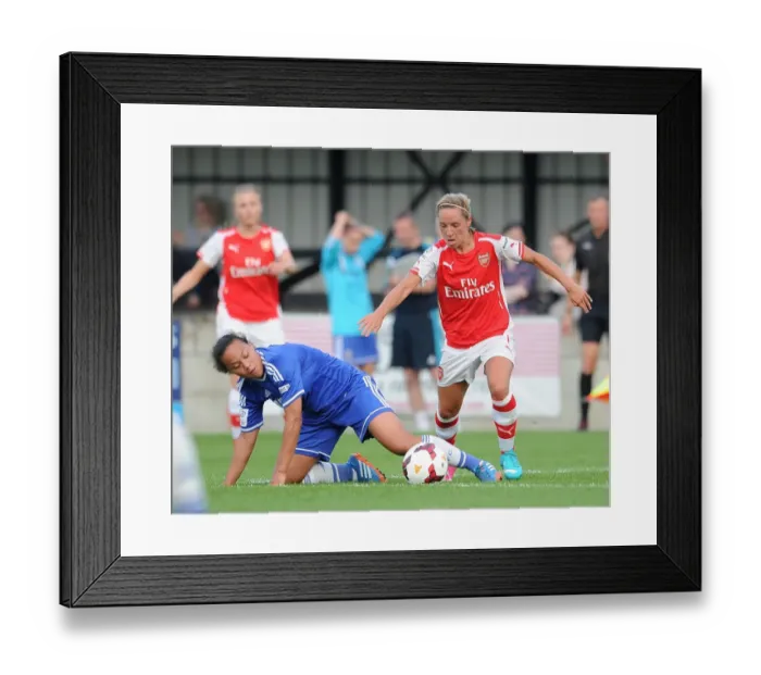 Framed Print : Clash of Titans: Nobbs vs. Spence in Chelsea Ladies vs. Arsenal Ladies WSL Showdown