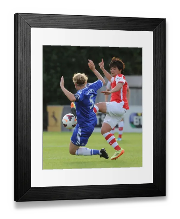 Framed Print : Clash of Titans: Ohno vs. Flaherty in WSL Showdown - A Football Battle