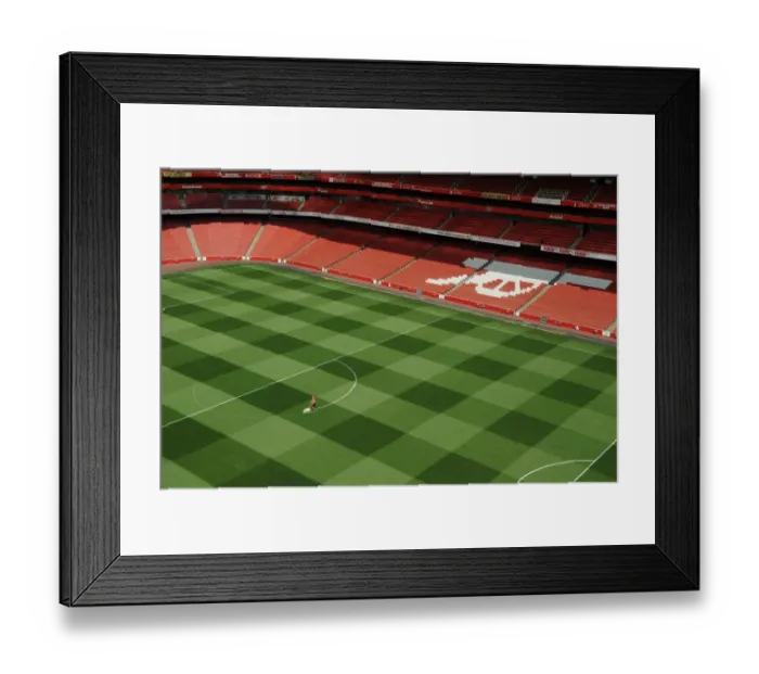 Framed Print : First Look: Arsenal's Newly Marked Emirates Stadium Pitch, July 29, 2014 Framed Print : First Look: Arsenal's Newly Marked Emirates Stadium Pitch, July 29, 2014