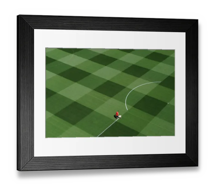 Framed Print : First Look: Newly Marked Emirates Stadium Pitch, Arsenal Football Club (July 2014) Framed Print : First Look: Newly Marked Emirates Stadium Pitch, Arsenal Football Club (July 2014)