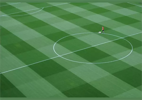 First Look: Newly Resurfaced Emirates Stadium Pitch, July 2014