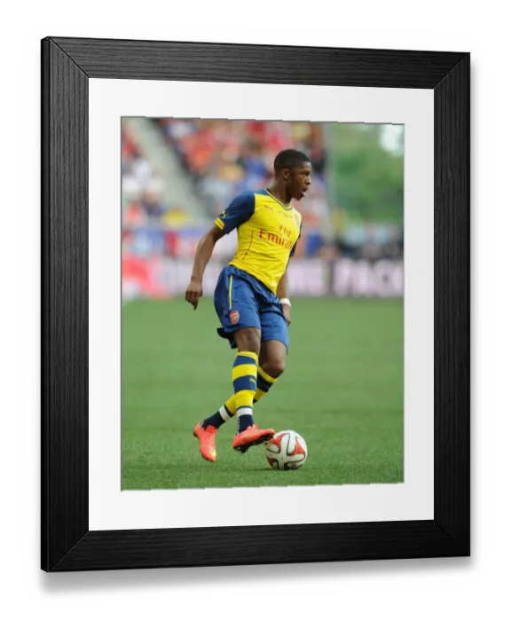 Framed Print : Chuba Akpom Faces Off Against New York Red Bulls in Arsenal's Pre-Season Friendly Framed Print : Chuba Akpom Faces Off Against New York Red Bulls in Arsenal's Pre-Season Friendly
